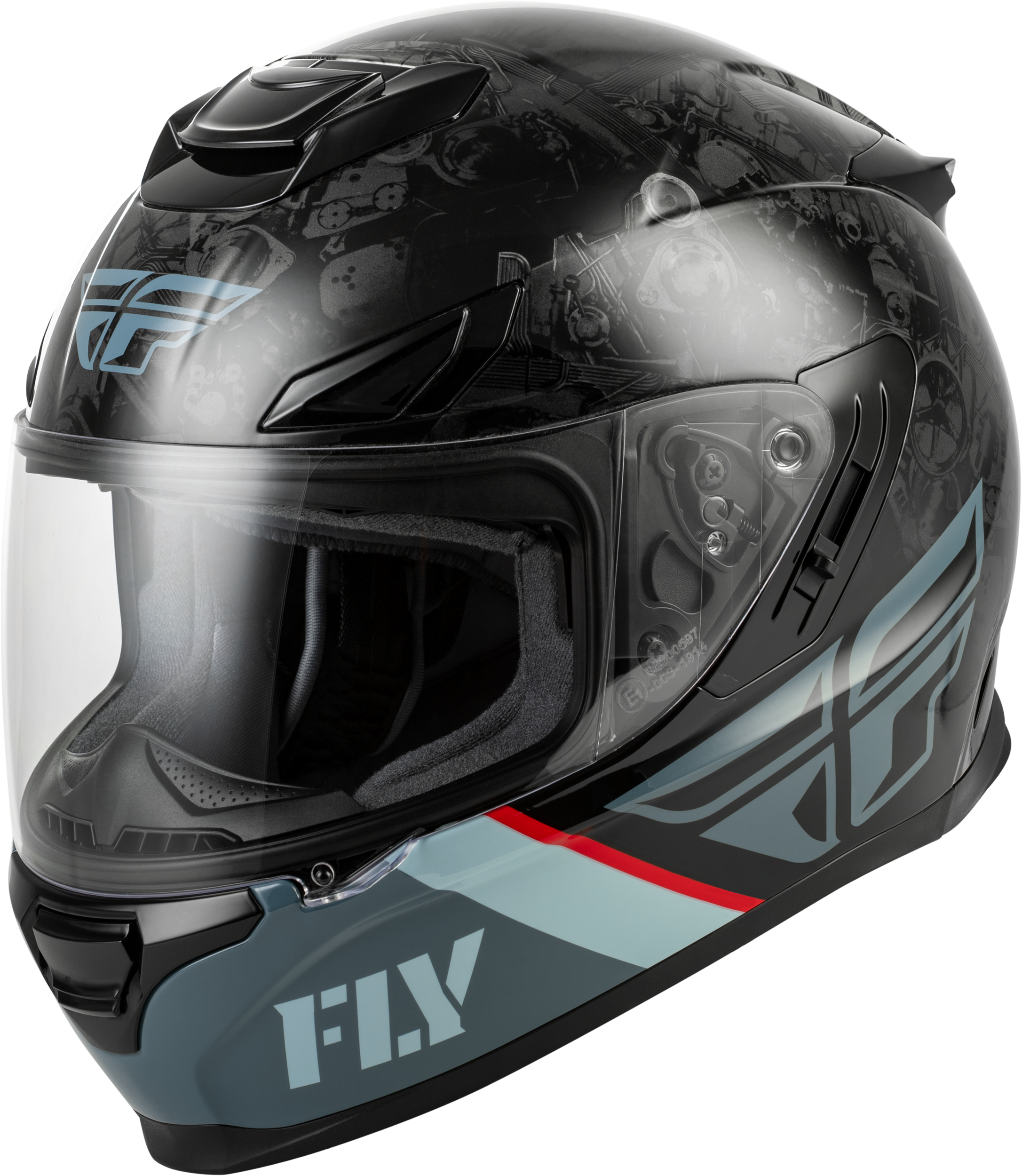 Sentinel Mech Helmet Black/Grey/Red 2x