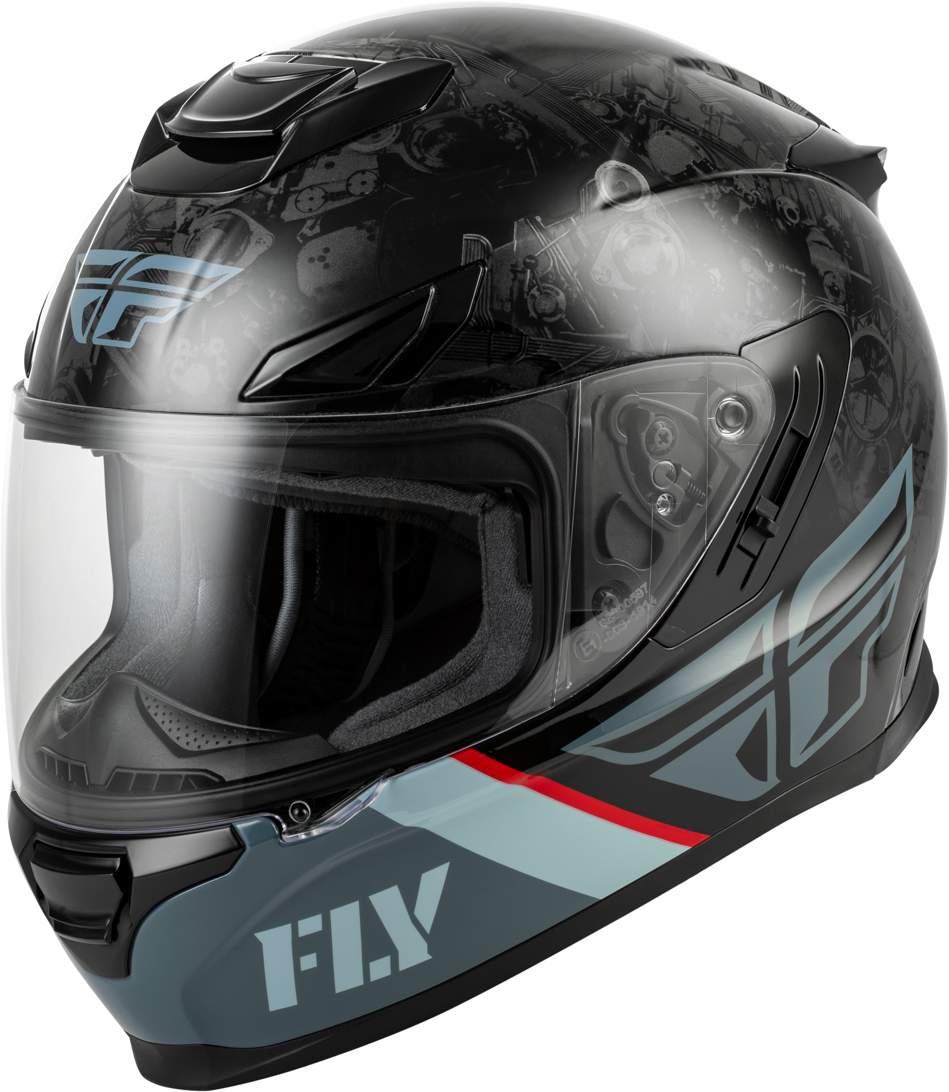 Sentinel Mech Helmet Black/Grey/Red Md