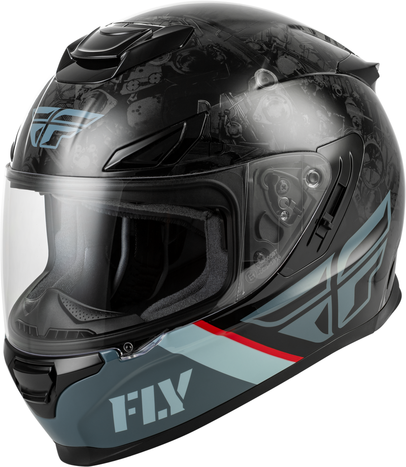 Sentinel Mech Helmet Black/Grey/Red Xs