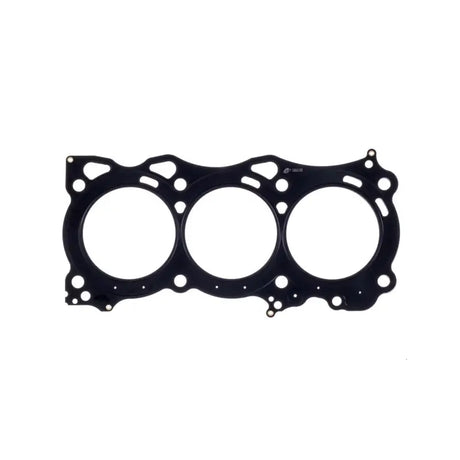 Black Cometic NIS VQ37VHR gasket with 3 circular openings and reinforced edges