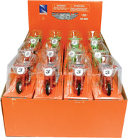 NEW-RAY Pull-Back Mini Bike Pack w Promotional 00417E - Replica 32 Set Assorted Bikes 24 PC