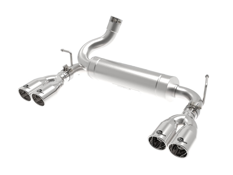 aFe 49-48086-P aFe Rebel Series 2.5in 409 SS Axle-Back Exhaust Polished 07-18 Jeep Wrangler (JK) V6-3.6L/3.8L