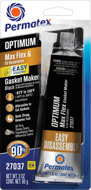 Permatex Optimum Black Hi-Temp RTV Silicone Chemicals 27037 - Black OZ 12 Case