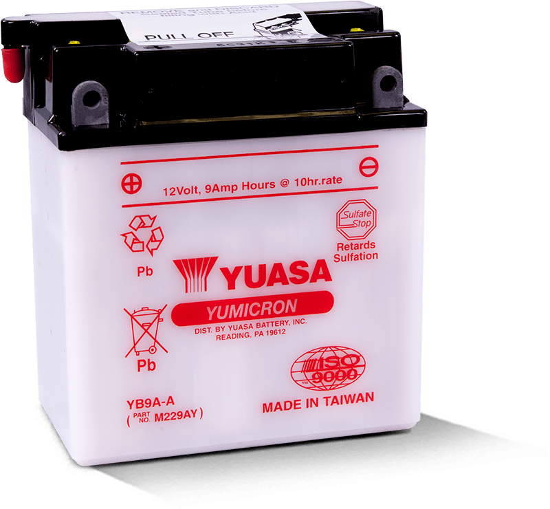 Yuasa Battery YUAM229AY Yuasa YB9A-A Yumicron 12 Volt Battery