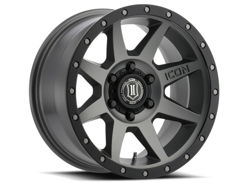 ICON 1817855557TT ICON Rebound 17x8.5 5x150 25mm Offset 5.75in BS 110.1mm Bore Titanium Wheel - 1817855557TT