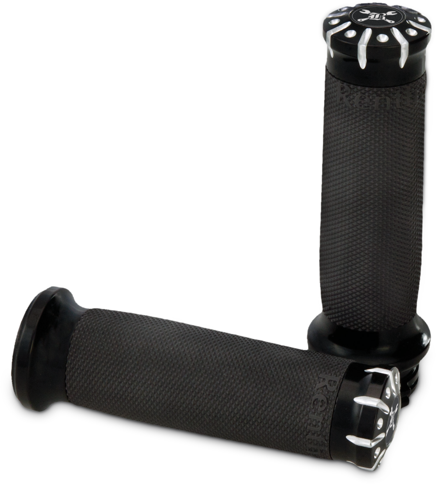 Burly Brand Hawk Billet Handle Grips B16-1008BM - Grip Set 82-17 Dual Cable Set