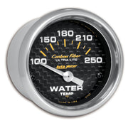 AutoMeter 4737 Autometer Carbon Fiber 52mm 100-250 Deg F Electronic Water Temp Gauge