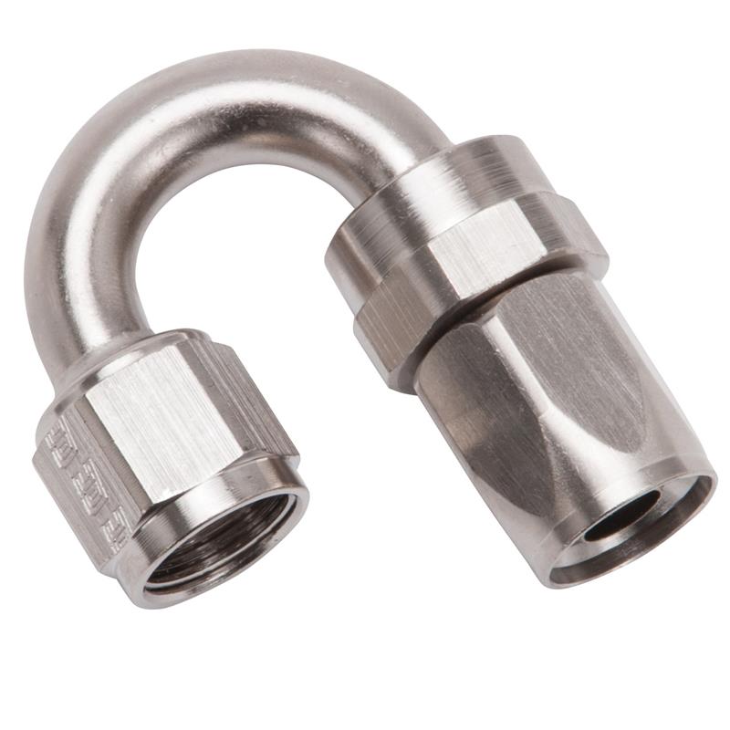 Russell 613511 Russell Performance -8 AN Endura 180 Degree Full Flow Swivel Hose End (With 3/4in Radius) - 613511