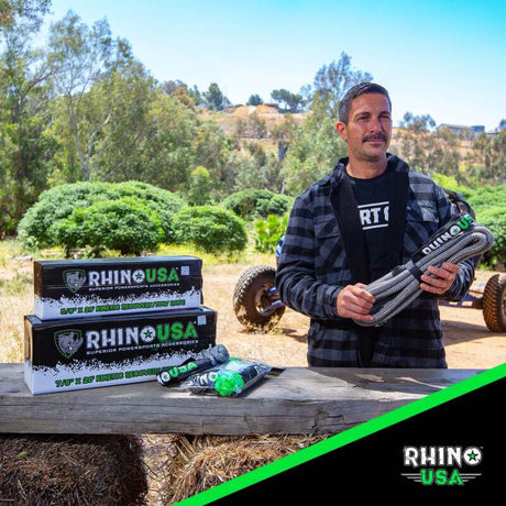 Rhino USA Kinetic Energy Recovery Rope (1In X 30Ft) Green - Rhino USA