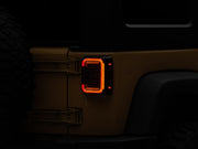 Raxiom J138358 Raxiom 07-18 Jeep Wrangler JK Axial Series LED Halo Tail Lights- Black Housing (Dark Smoked Lens)