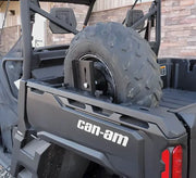 Can-Am CA-800ST spare tire bed mount on utility vehicle for easy storage