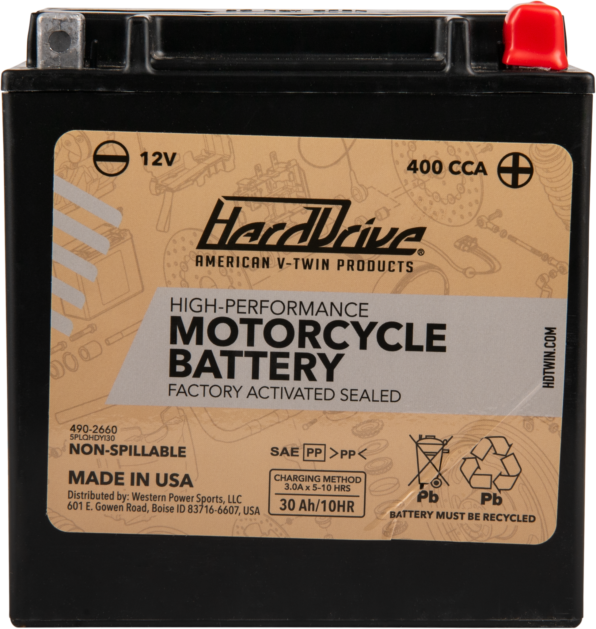 Harddrive AGM Sealed Battery HRDM7230L - High Perform YIX30L Cca 400