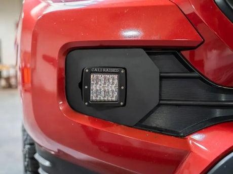 Cali Raised 2016-2023 Toyota Tacoma Led Fog Light Pod Replacements Brackets Kit - 3X2 18W Amber Pods - Lights
