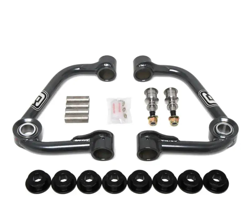 Camburg Ford F-150 2WD/4WD 21-23 1.25in Performance Uniball Upper Arms with covers, featuring durable construction and high-quality uniball joints for enhanced off-road handling.