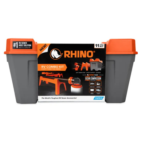 Camco 43075 Rhino Rv Combo Kit W/20’ Rhinoflex - Sewer Hose