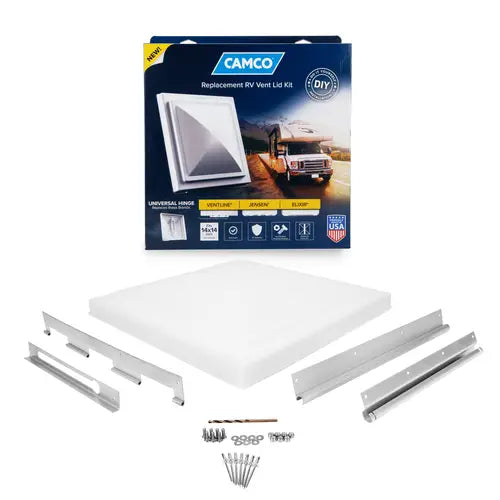 Camco Enhanced Ventilation Roof Vent Lid 40195 - Universal RV Replacement Kit