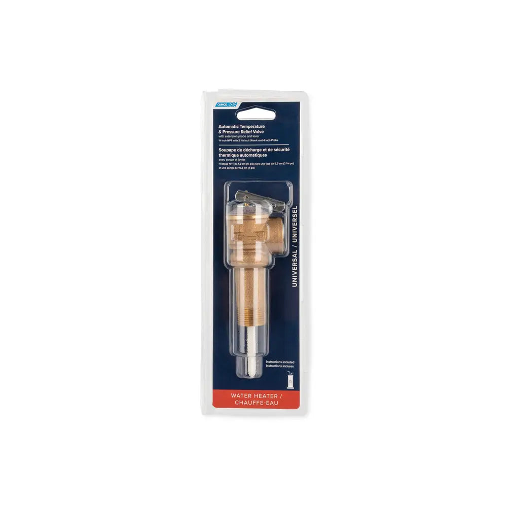 Camco Made In USA Water Heater Pressure Relief Valve 10493 - 2.5 Shank Prob