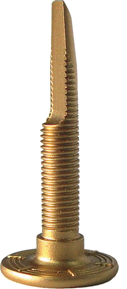 Gold-colored threaded toothed metal spike for CAP-1325-S Chisel Tooth Studs pack