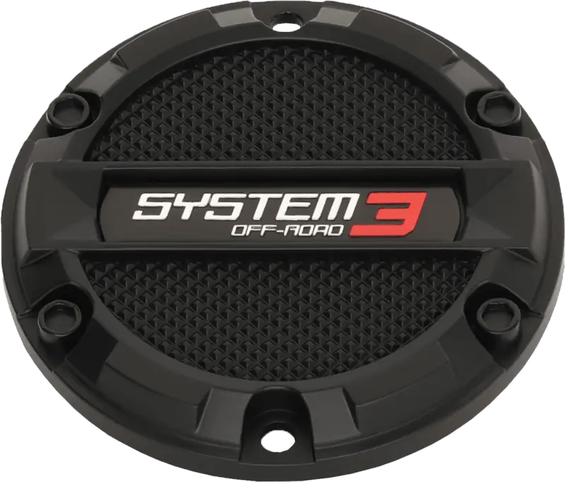 CAPS3-160 System 3 Sb8 Center Cap Flat 6/5.5 Bolt-In Matte Black - RV and Auto Parts