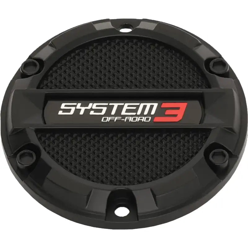 CAPS3-160 System 3 Sb8 Center Cap Flat 6/5.5 Bolt-In Matte Black - RV and Auto Parts