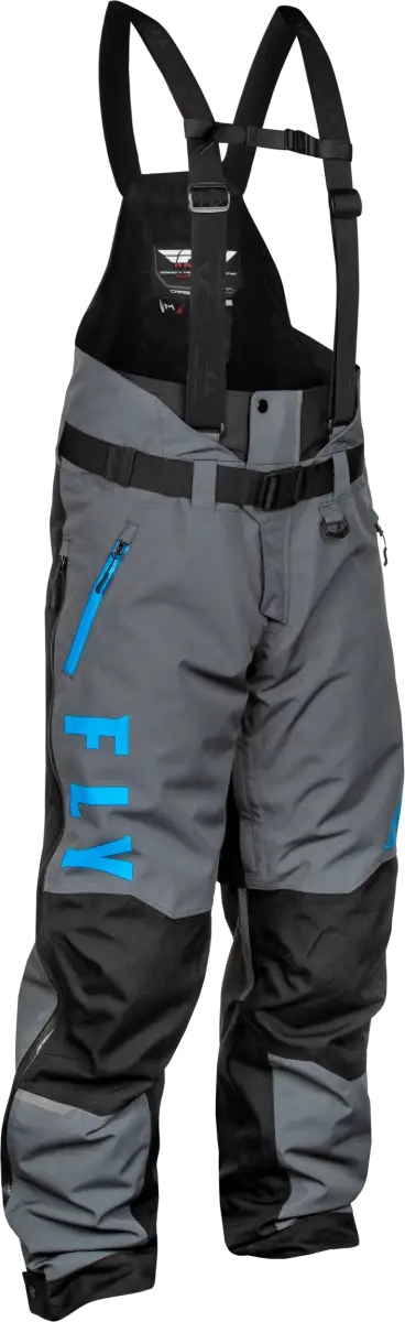 Carbon Bib Grey/Blue Lg - FLY RACING