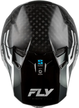 Formula S Carbon Byte Helmet Black Carbon/Grey/Silver Sm - FLY RACING