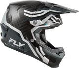 Formula S Carbon Byte Helmet Black Carbon/Grey/Silver Sm - FLY RACING