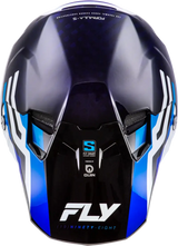 Formula S Carbon Byte Helmet Blue Carbon/Blue/White Xs - FLY RACING