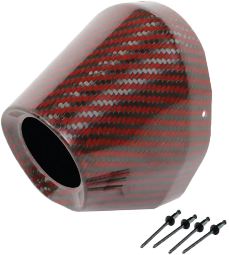 Carbon End Cap Red 1 3/4" I.D. - PRO CIRCUIT