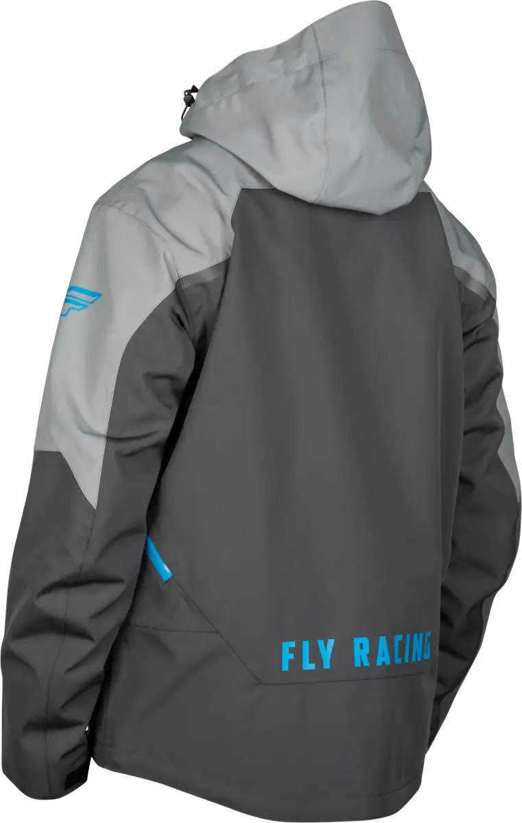 Carbon Jacket Grey/Blue Md - FLY RACING