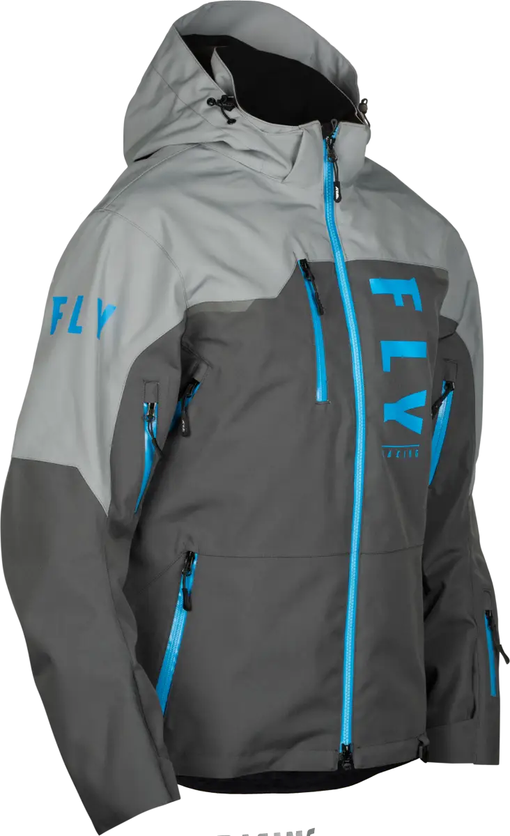 Carbon Jacket Grey/Blue 2x - FLY RACING