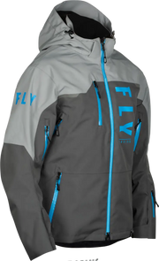 Carbon Jacket Grey/Blue Lg - FLY RACING
