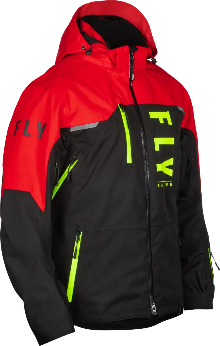 Carbon Jacket Black/Red Lg - FLY RACING