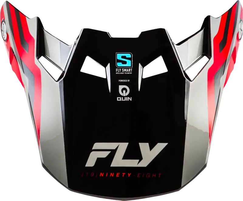 Formula S Carbon Byte Visor Red Carbon/Red/Grey Yl/Sm - FLY RACING