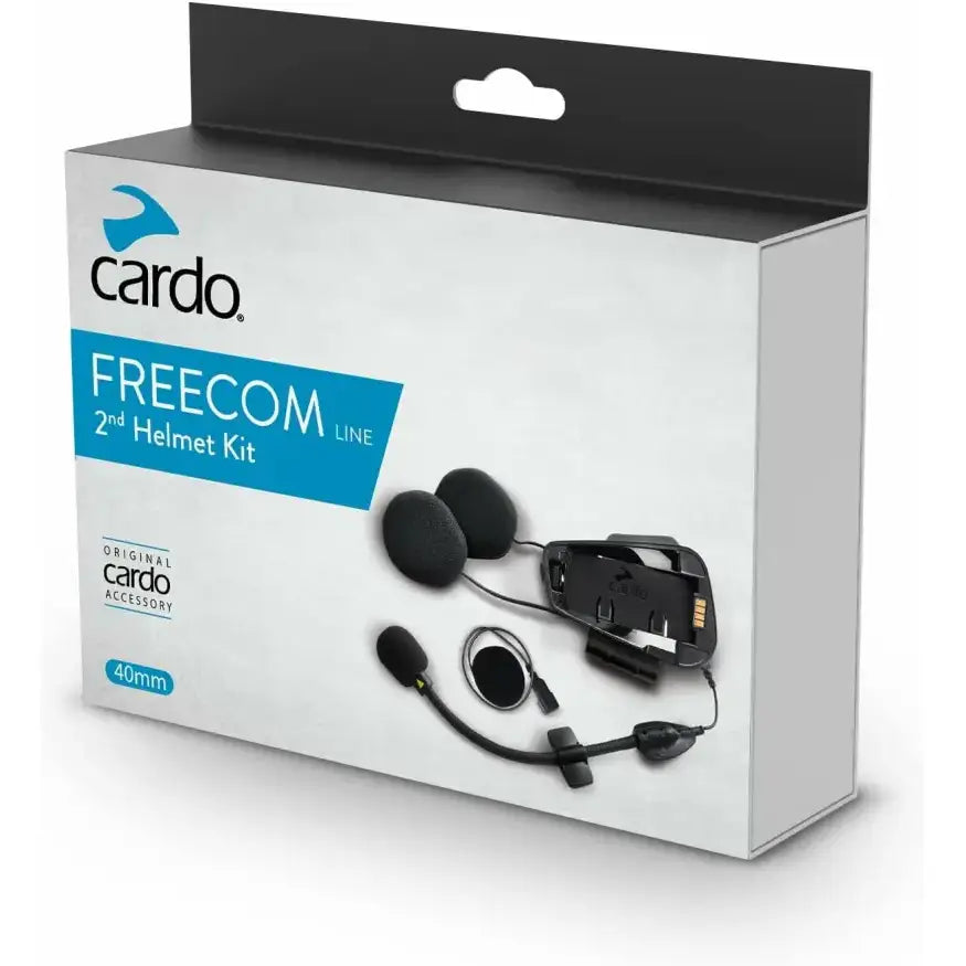 Cardo ACC00008 Freecom/Spriit 2nd Helmet Kit (Non-Jbl), accessory boom mic for Cardo Freecom series, enhances riding communication, compatible with Freecom 1, 2, and 4.