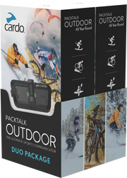 Cardo Packtalk Outdoor Duo - Black Wireless Communication System - Motorcycle Headset