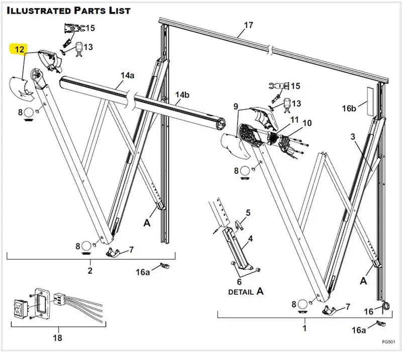 Carefree R001834-005 Cover Kit Idler White