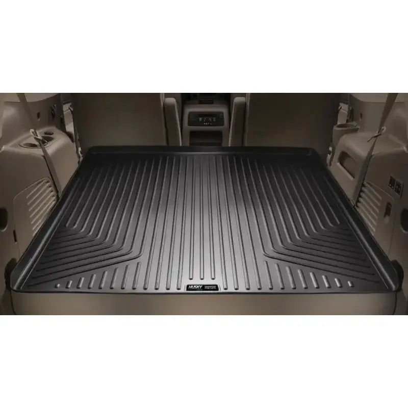 Black ridged cargo area liner for the back of the 2nd seat in your cargo area