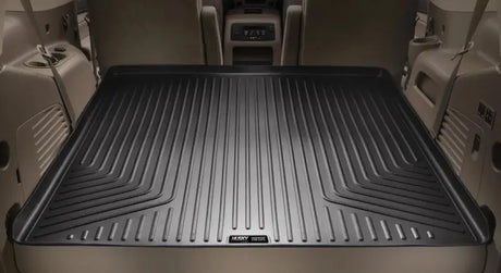 Black ridged cargo area liner for the back of the 2nd seat in your cargo area