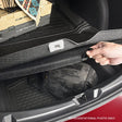 Cargo Area Liner Direct Fit; Raised Edge; Black; Thermoplastic Rubber Of Carbon Fiber Texture; Non-Skid; Behind 3rd Row