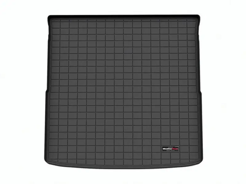 Black rubberized cargo area liner with raised edges, non-skid, TPE injection molded material
