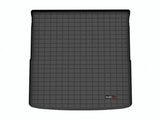 Black rubberized cargo area liner with raised edges, non-skid, TPE injection molded material