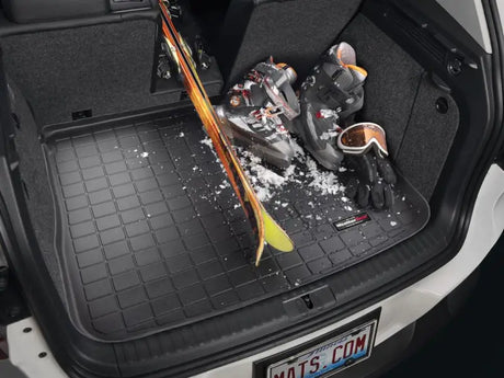Black cargo area liner for trunk with raised edges, TPE injection molded material