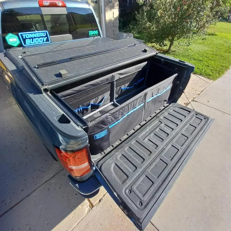 Cargo Organizer Truck Bed Of Full-Size Truck; Single Compartment With 16 Inside And 2 Outside Pockets; Removeable