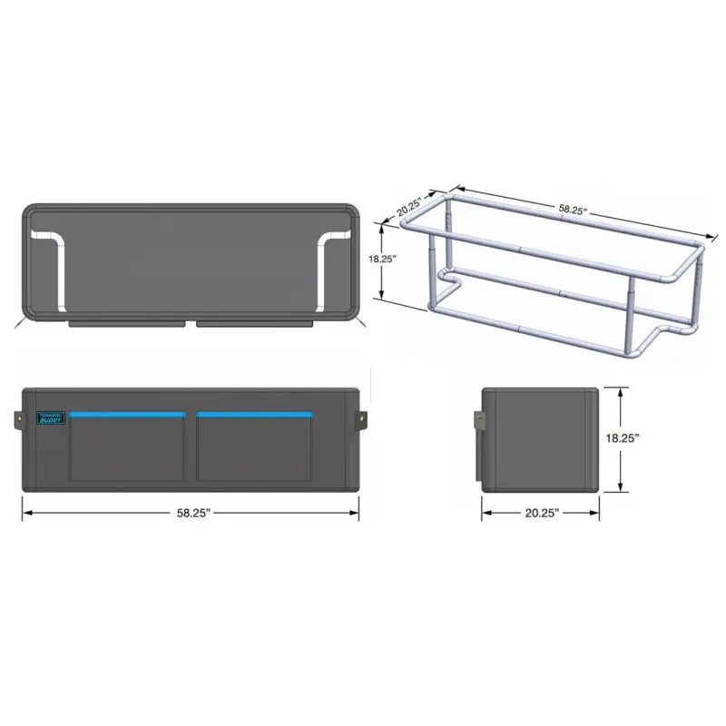 Cargo Organizer Truck Bed Of Full-Size Truck; Single Compartment With 16 Inside And 2 Outside Pockets; Removeable