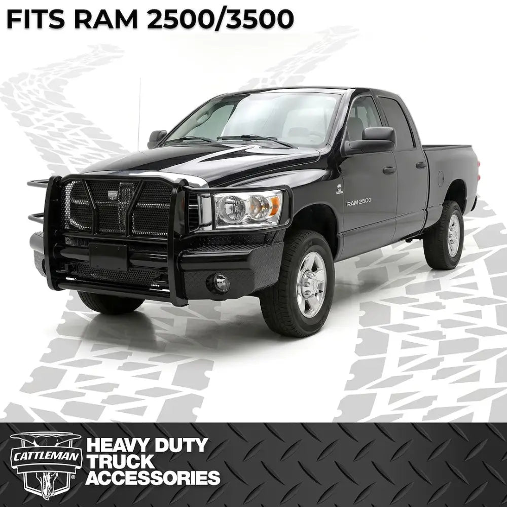 Cattleman Two Vertical Center Protection Bars Bumper 2237P - Front Replacement