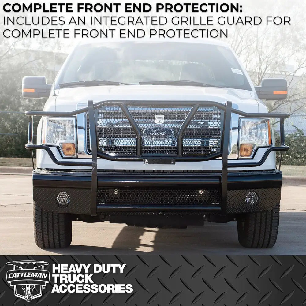 Cattleman Two Vertical Center Protection Bars Bumper 2325P - Front Replacement