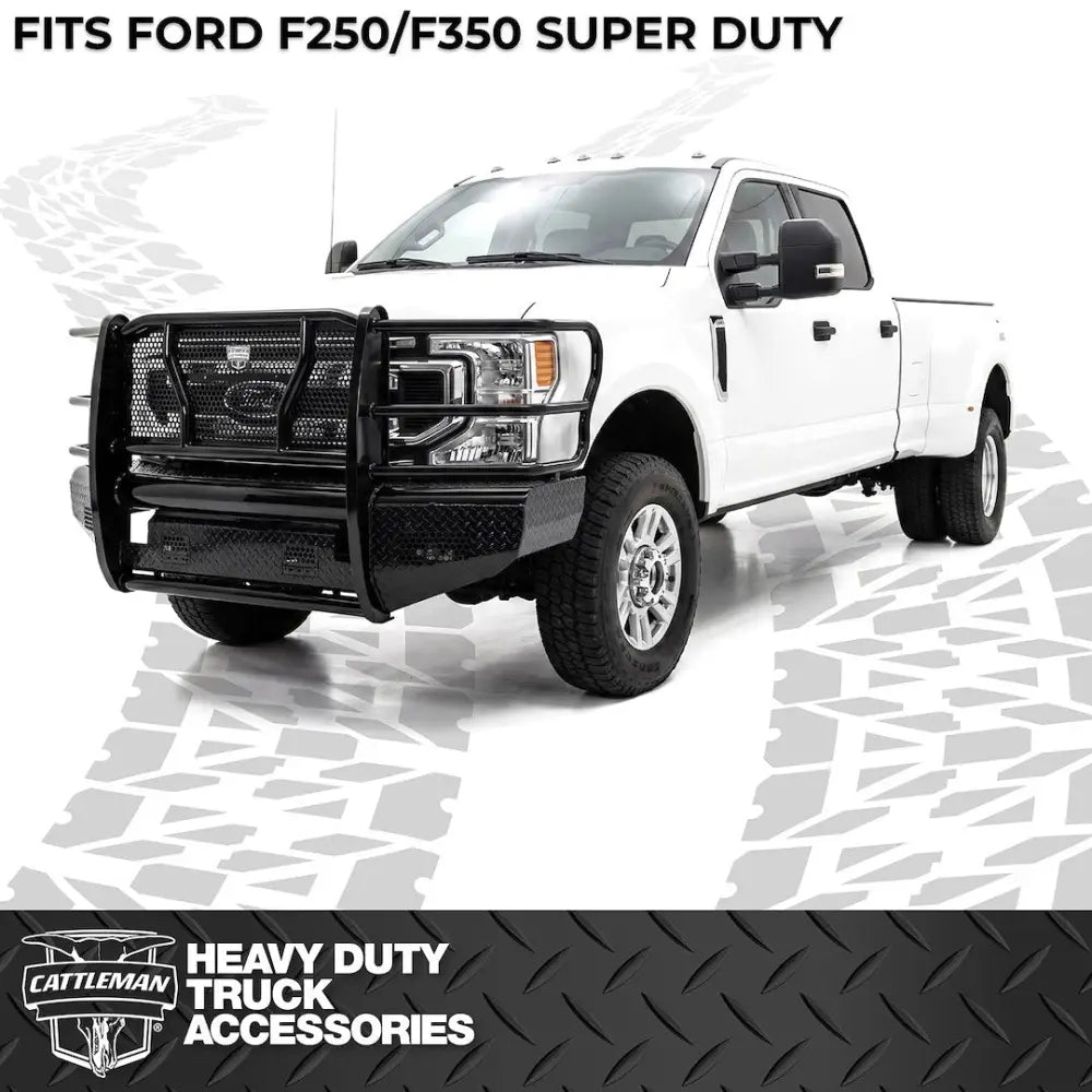 Cattleman Two Vertical Center Protection Bars Bumper 2367P - Front Replcement Sensor Holes