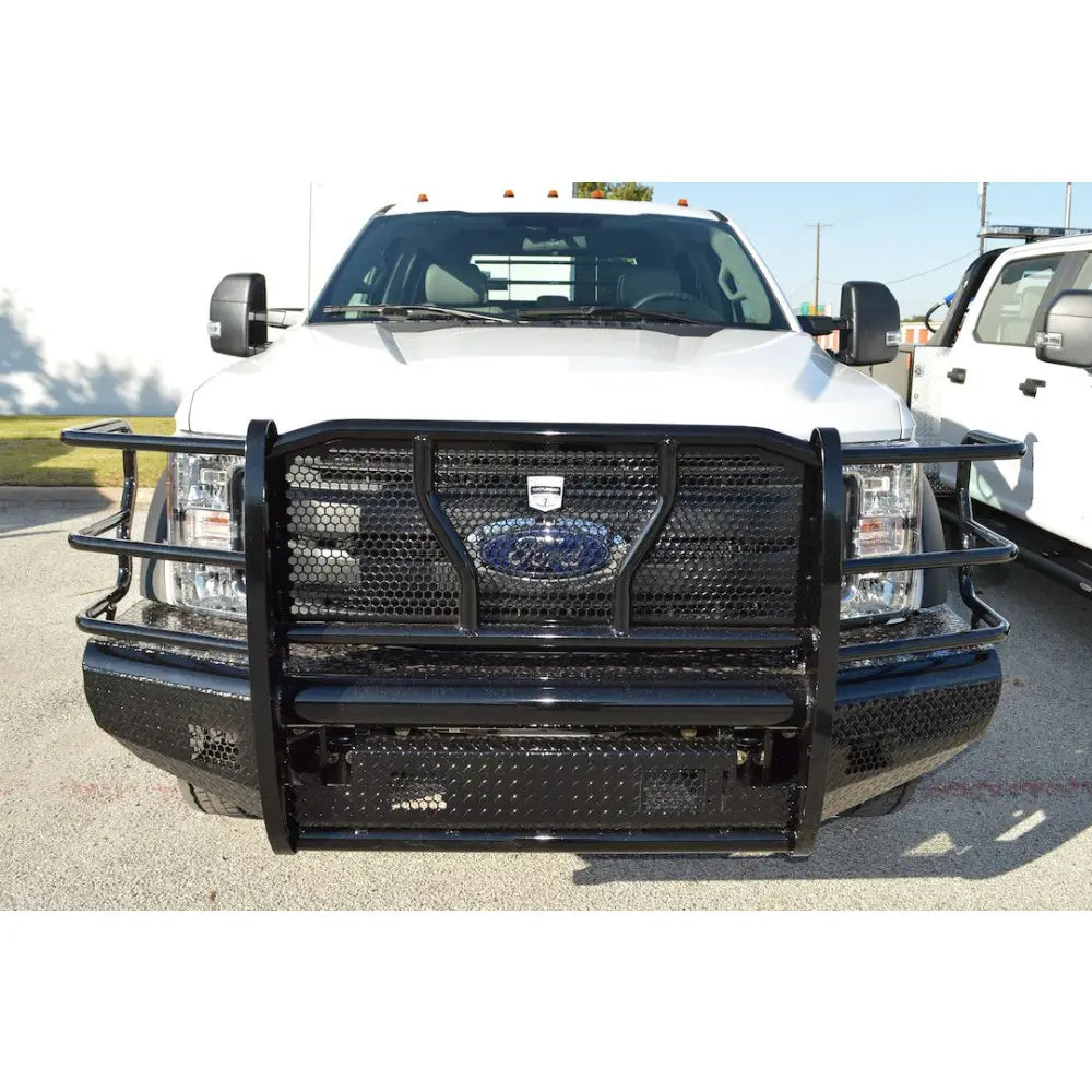 Cattleman Two Vertical Center Protection Bars Bumper 2369PW - Front Replacement Winch