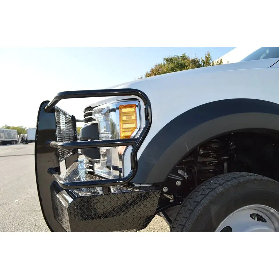 Cattleman Two Vertical Center Protection Bars Bumper 2369PW - Front Replacement Winch